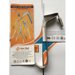 Afastador de Retalho Freeman com Iluminação por Fibra Óptica (Retrator de aba Freeman iluminado) Afastador de Retalho Freeman com Iluminação por Fibra Óptica (Retrator de aba Freeman iluminado)