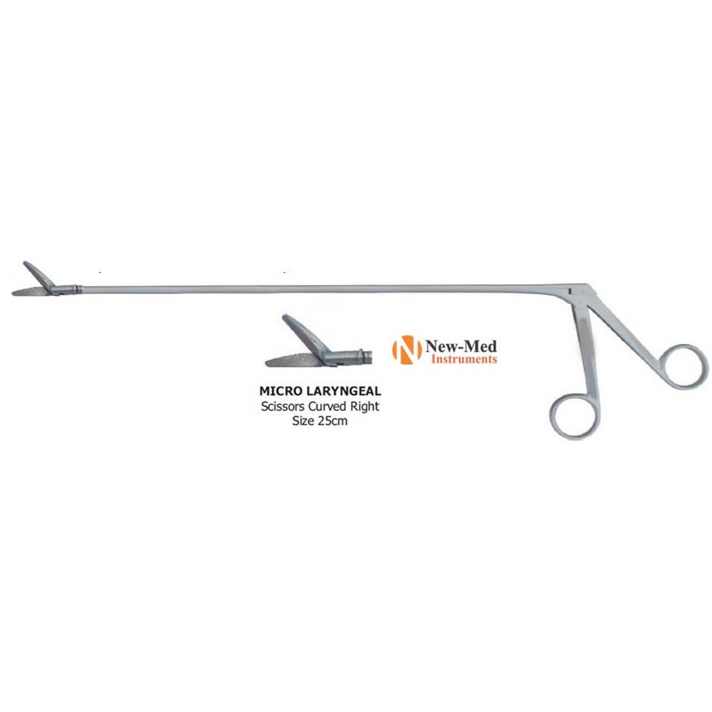 Micro Laryngeal Scissors Curved Right