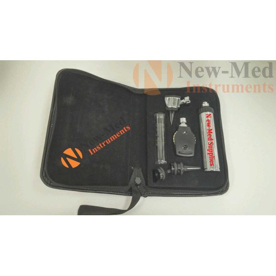 Otoscope Ophthalmoscope Kit, Packed in Leather Pouch