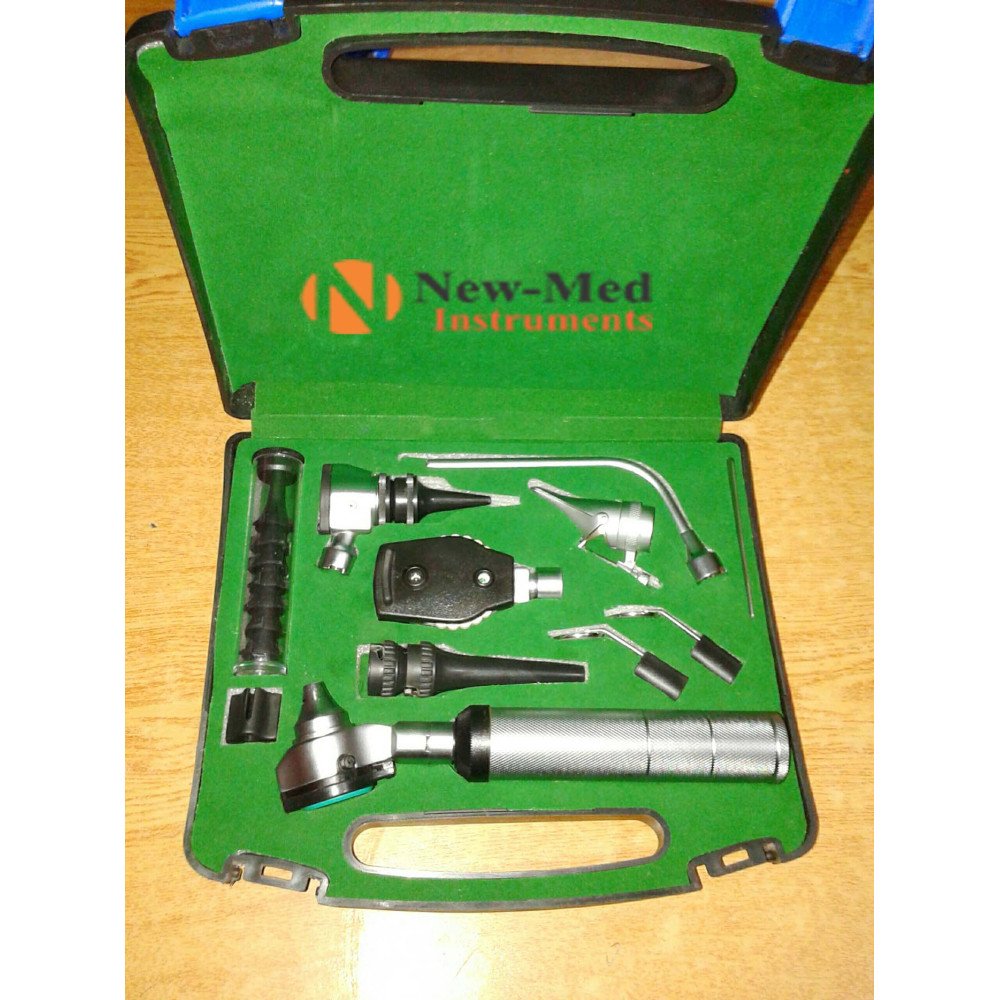 Fiber Optic ENT Diagnostic Set, ( Fiber Optic Otoscope Ophthalmoscope Set )