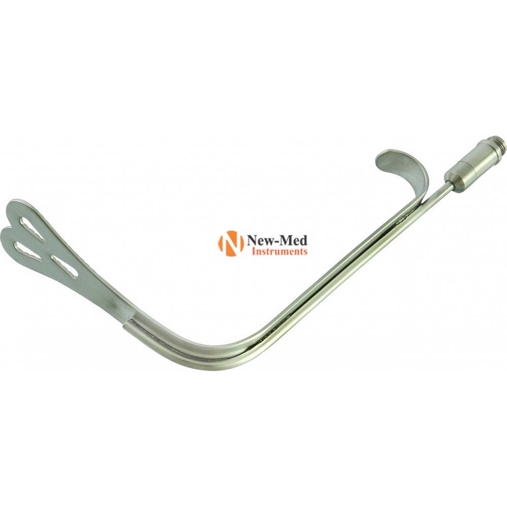 WIEDER BREAST AND FACIAL RETRACTOR / TONGUE DEPRESSOR, SERRATED, 5 1/2" (14 CM), 28MM, WITH FIBER OPTIC LIGHT Illumination