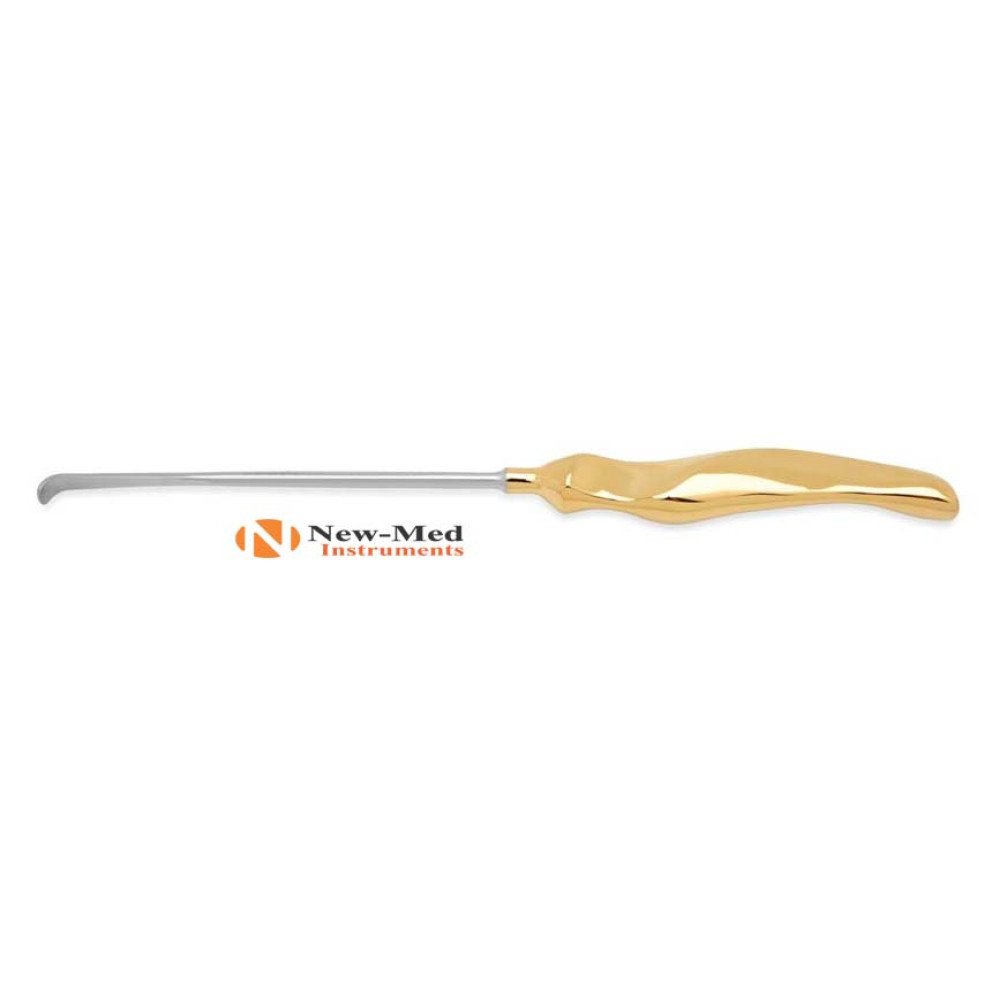 Daniel Endoscopic Forehead Transoraler Dissector, Curved tip, 7mm wide, 23.5cm/9¼” length