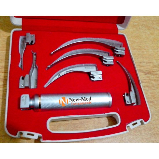 Standard Conventional Laryngoscope Set of 6 Blades