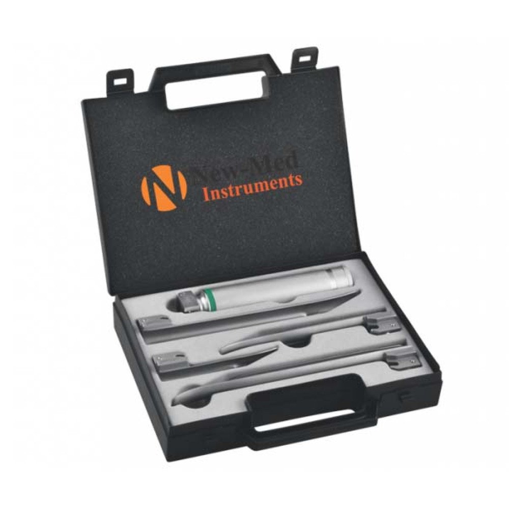 German Profile Integrated Miller Fiber optic Laryngoscopes Set